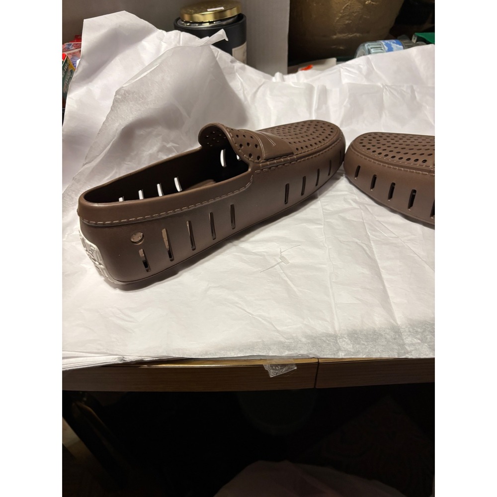 FLOATERS Mens Penny Loafer Brown Comfort Slip On Clogs Shoes Casual - Picture 7 of 8